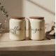 Porcelain Spice Jar Set - 3 Pcs